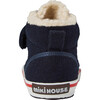 Sherpa-Lined High Top Second Shoes, Navy - Sneakers - 2