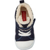 Sherpa-Lined High Top Second Shoes, Navy - Sneakers - 3