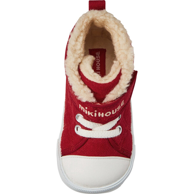 Sherpa-Lined High Top Second Shoes, Red - Sneakers - 3