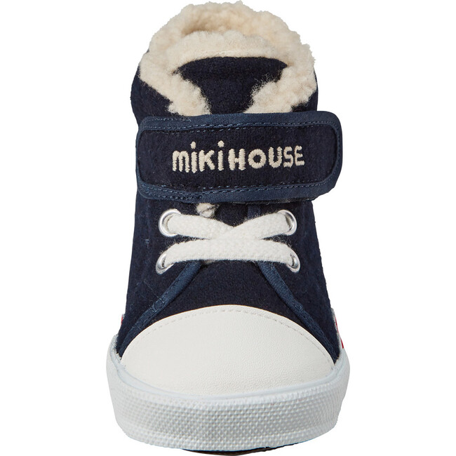 Sherpa-Lined High Top Second Shoes, Navy - Sneakers - 6