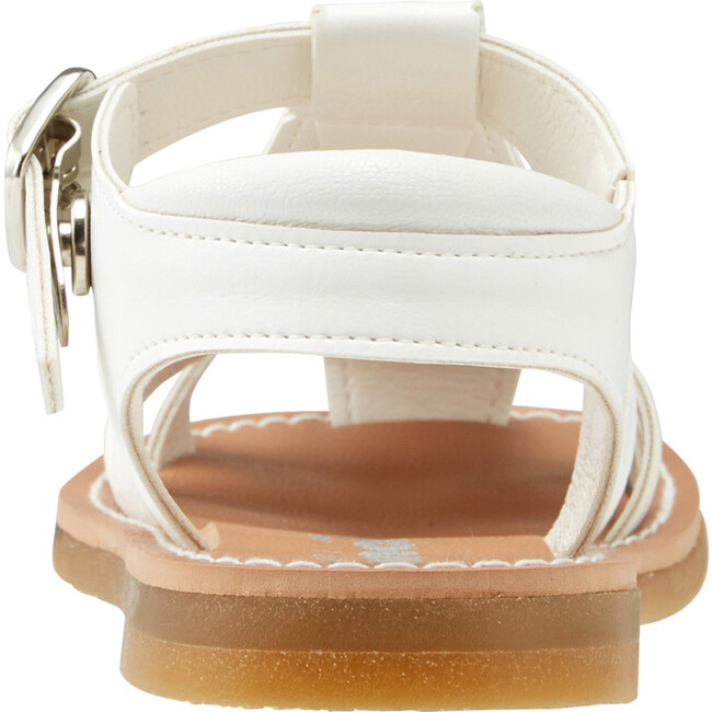 Kids Soft Leather Sandal, White