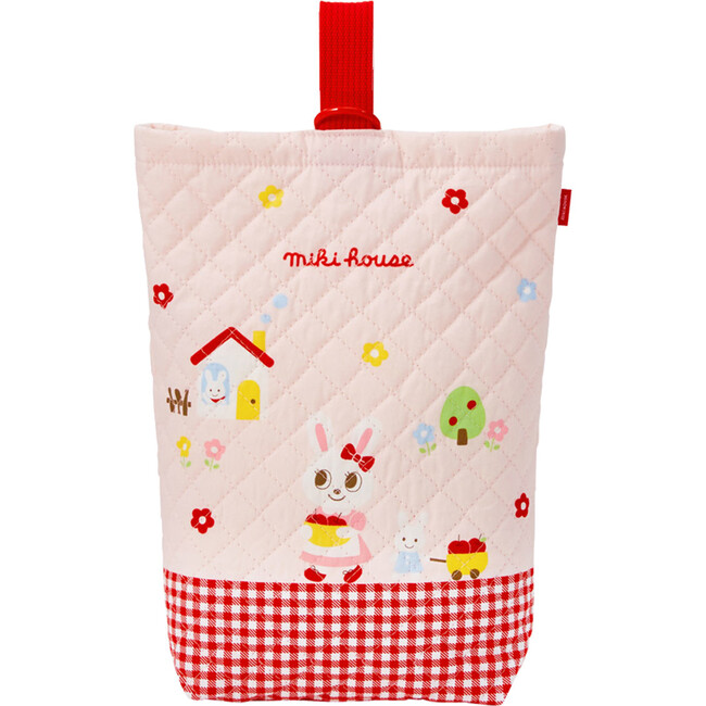 Bunny Single Strap Quilted Tote, Pink - Bags - 1