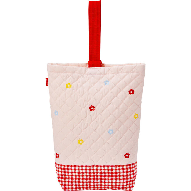 Bunny Single Strap Quilted Tote, Pink - Bags - 2