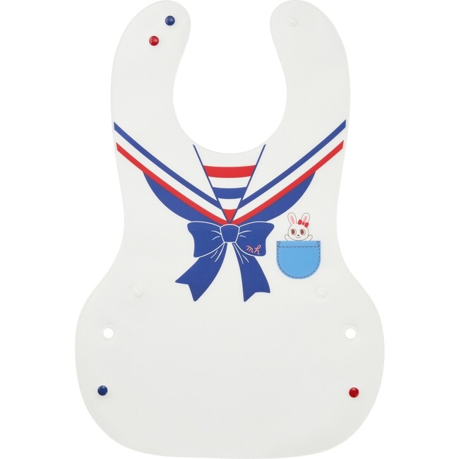 Mealtime Convertible Bib, White - Bibs - 1