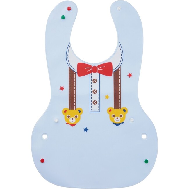 Mealtime Convertible Bib, SAX Blue - Bibs - 1