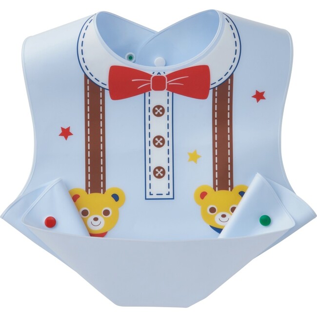Mealtime Convertible Bib, SAX Blue - Bibs - 4