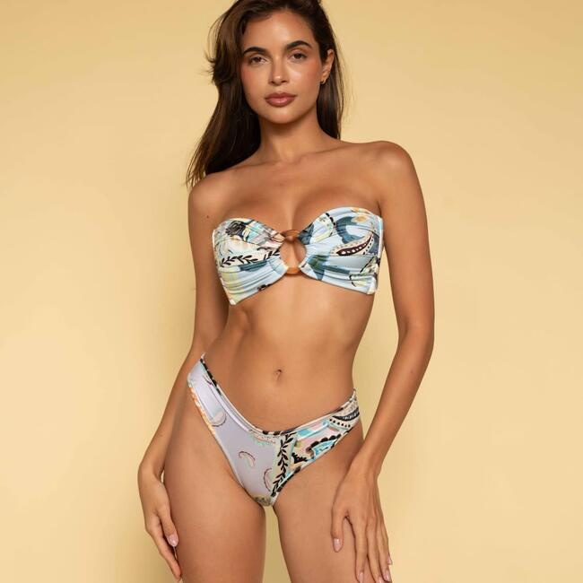 Tori Ties Bandeau Bikini Top, St. Barths Floral
