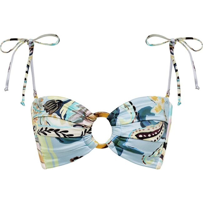 Tori Ties Bandeau Bikini Top, St. Barths Floral - Two Pieces - 3