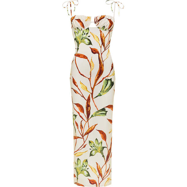 Petal Long Slip Dress, Rooted Floral