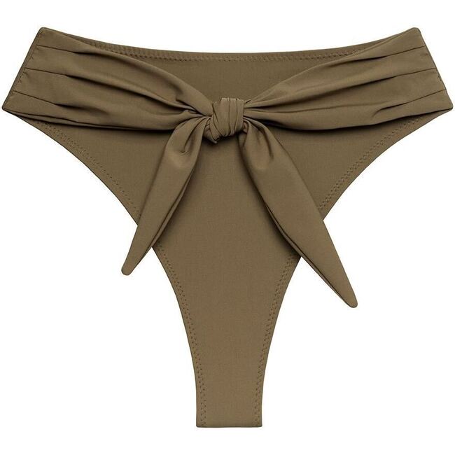 Paula Tie-Up Bikini Bottom, Khaki