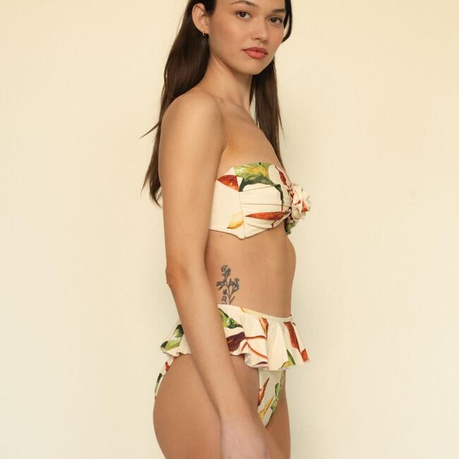 Rosa Bandeau Bikini Top, Rooted Floral - Two Pieces - 5