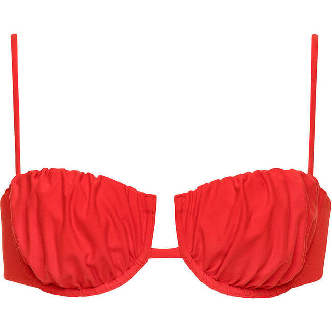 Petal Bikini Top, Cherry
