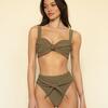 Paula Tie-Up Bikini Bottom, Khaki - Two Pieces - 2