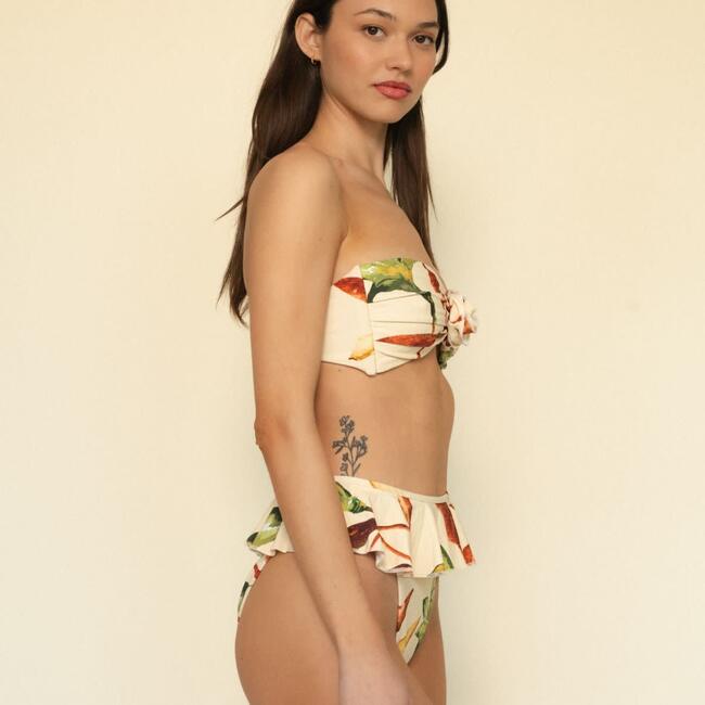 Tamarindo Ruffle Bikini Bottom, Rooted Floral - Two Pieces - 5