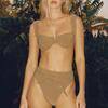 Paula Tie-Up Bikini Bottom, Khaki - Two Pieces - 5