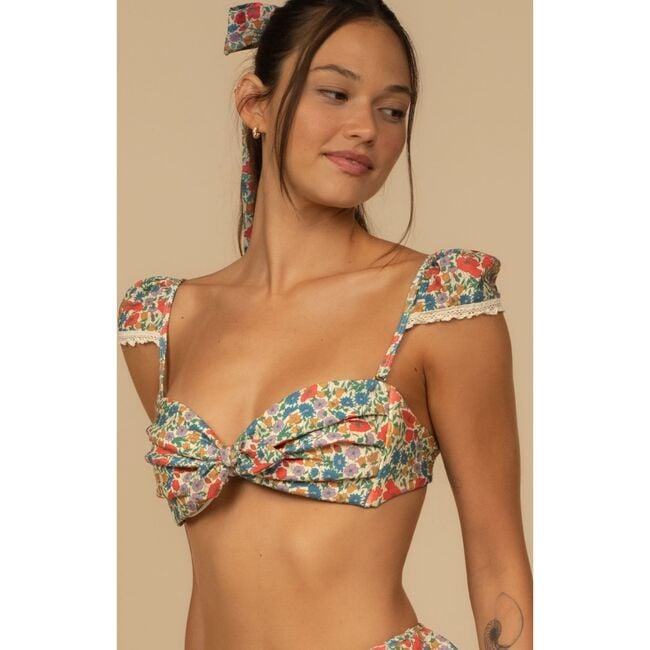 Cabana Bikini Top w/Trim, Florencia Floral - Two Pieces - 4