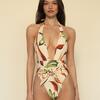 Tropez Tie-Up One-Piece, Rooted Floral - One Pieces - 2