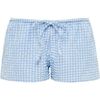 Low-Rise Drawstring Short, Peri Micro Gingham - Shorts - 1 - thumbnail