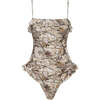 Jacelyn Ruffle One-Piece, Camo - One Pieces - 1 - thumbnail