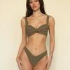 Hayden Bikini Top, Khaki - Two Pieces - 3