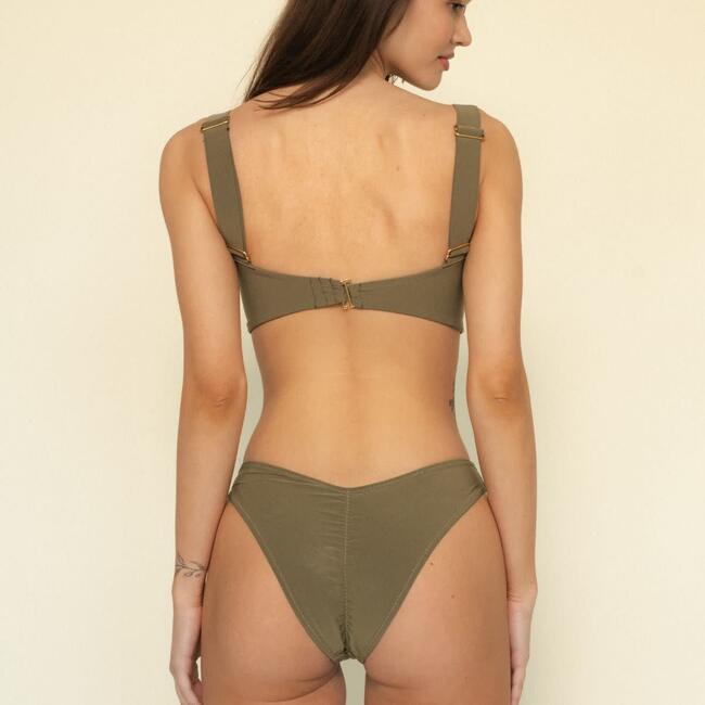 Hayden Bikini Top, Khaki - Two Pieces - 4