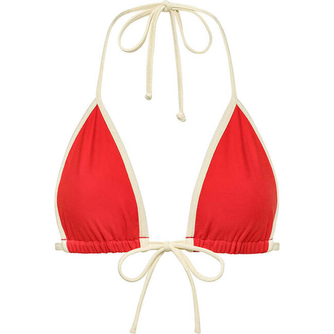 Emma Bikini Top, Cherry Cream Binded