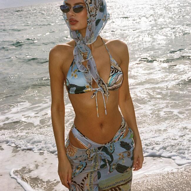 Drawstring Wide-Leg Pant, St. Barths Floral - Pants - 4