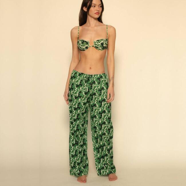 Drawstring Wide Leg Pant, Veronica Floral - Pants - 3