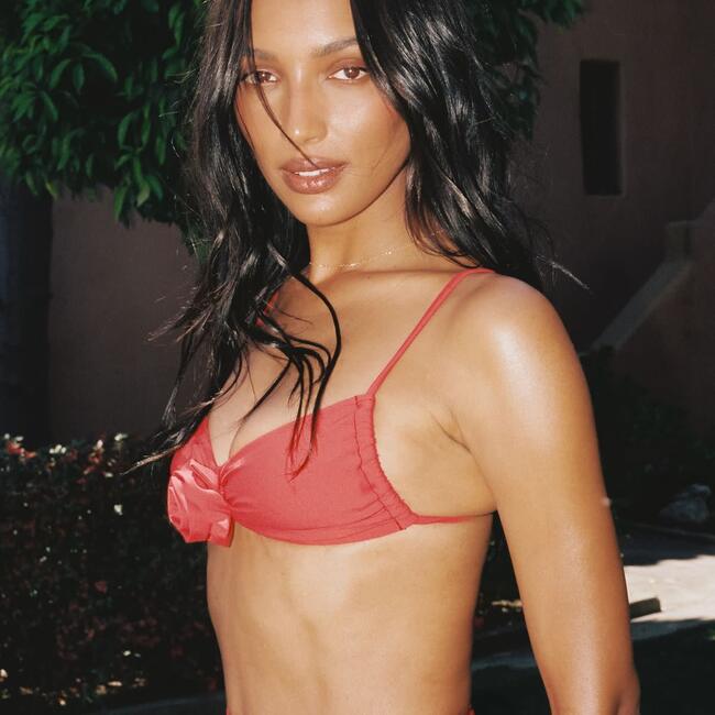 Devin Rosa Bikini Top, Cherry
