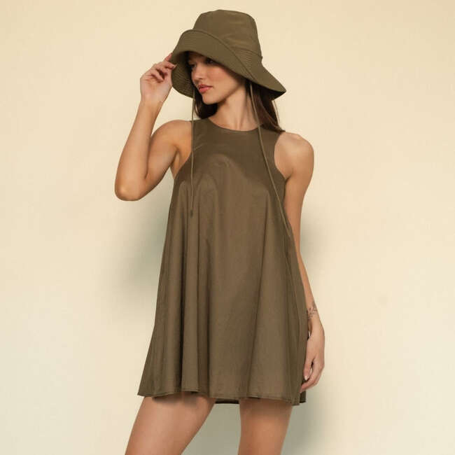 Hannah Dress, Khaki - Dresses - 5