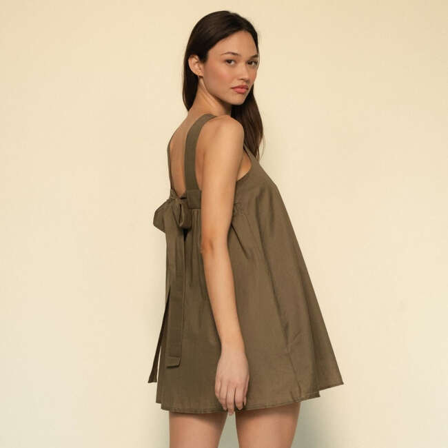 Hannah Dress, Khaki - Dresses - 6