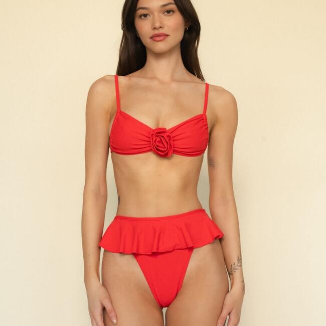 Devin Rosa Bikini Top, Cherry - Two Pieces - 4