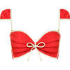 Cabana Bow Bikini Top, Cherry Cream Binded - Two Pieces - 1 - thumbnail
