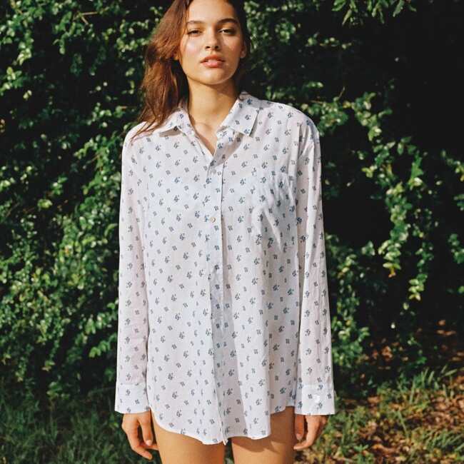 Boyfriend Button Down Shirt, Heidi Floral