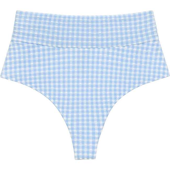 Added Coverage High Rise Bikini Bottom, Peri Micro Gingham