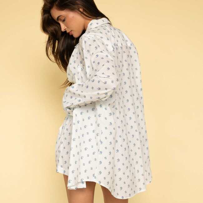 Boyfriend Button Down Shirt, Heidi Floral - Blouses - 4