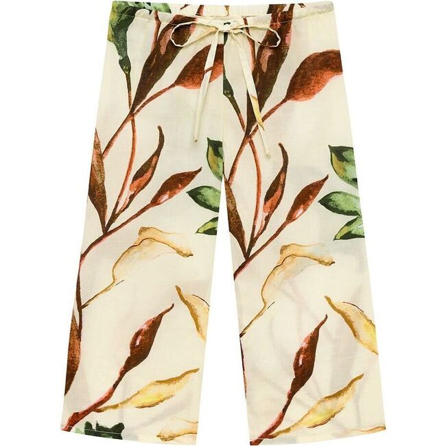 Mini Drawstring Wide-Leg Pant, Rooted Floral