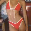 Lulu Bikini Bottom, Cherry Cream Binded - Two Pieces - 3