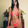 Lulu Bikini Bottom, Cherry Cream Binded - Two Pieces - 6
