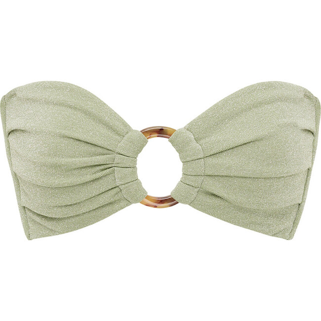 Women's Jade Sparkle Tori Ties Bandeau Bikini Top - Two Pieces - 2