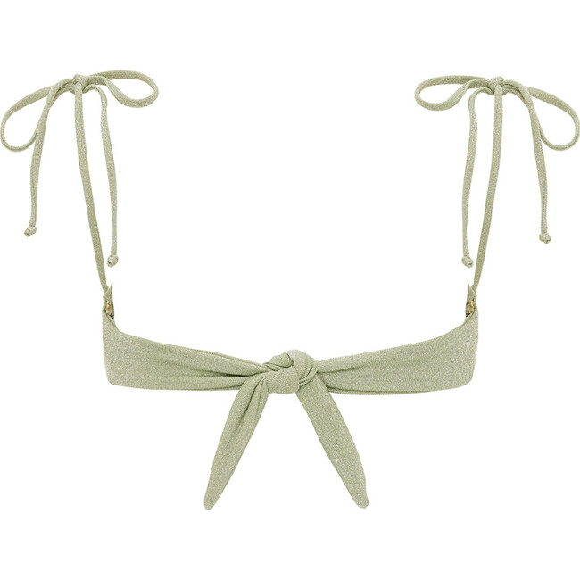 Women's Jade Sparkle Tori Ties Bandeau Bikini Top - Two Pieces - 8