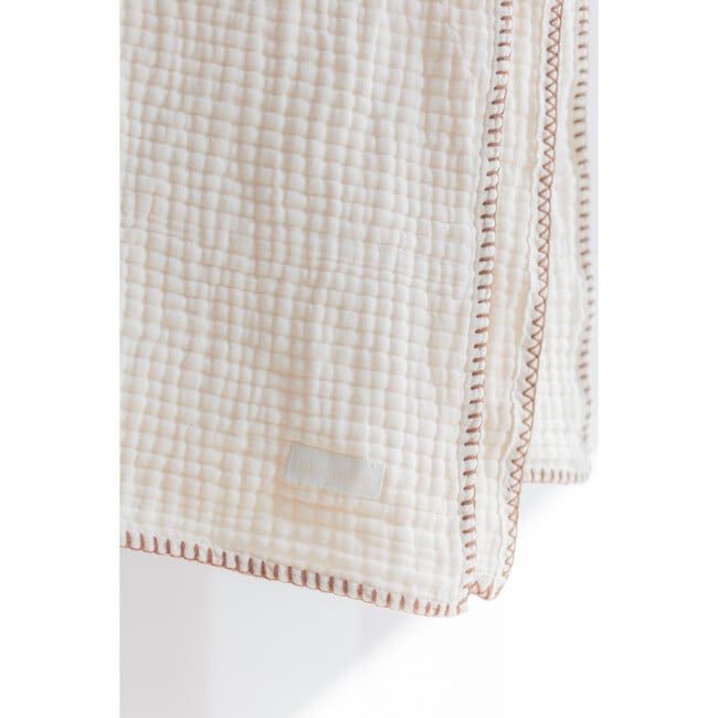 4 Layer Muslin Blanket, Beige - Blankets - 3