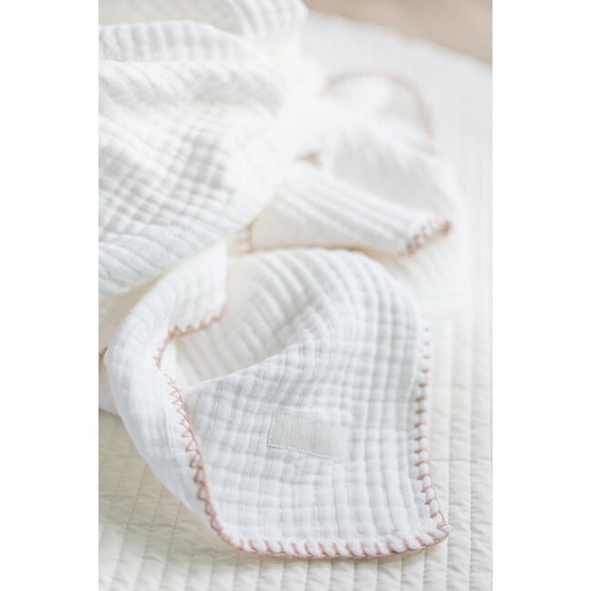 4 Layer Muslin Blanket, White - Blankets - 6