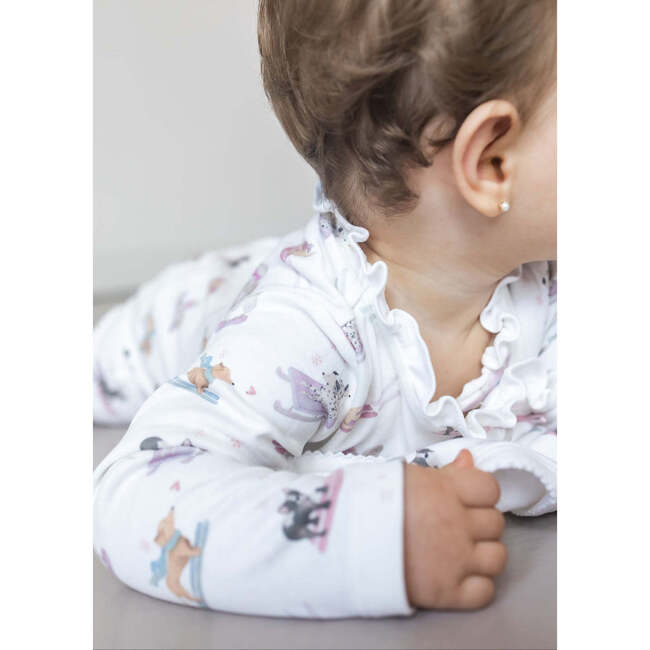 Ski Pups Girl Baby Pajama - Footie Pajamas - 3