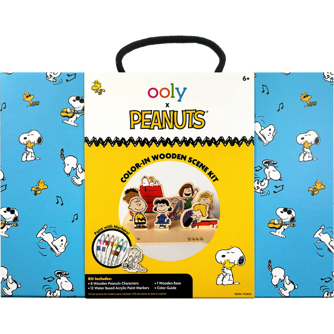 OOLYxPeanuts Color-In Wooden Scene Kit, Blue