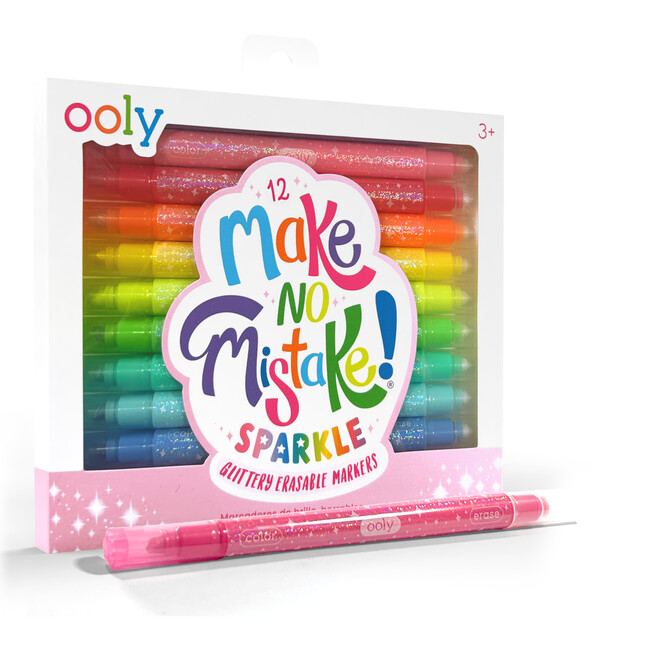 Make No Mistake! Glittery Erasable Markers Set of 12