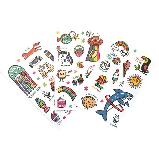 Tattoo Palooza Bright & Funny Glow Temporary Tattoos, Blue - Arts & Crafts - 3