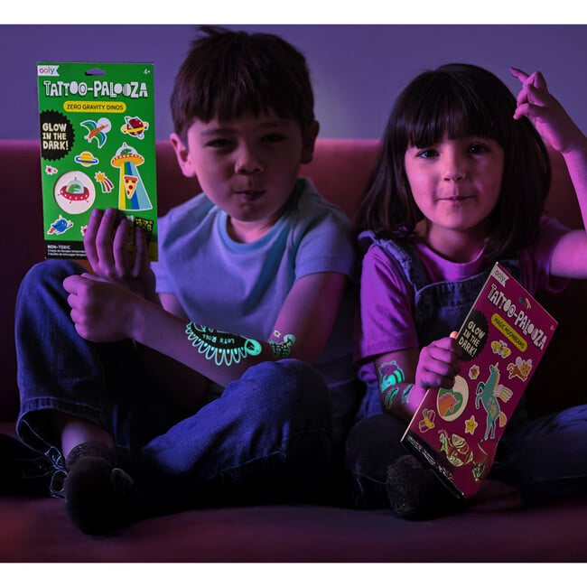 Tattoo Palooza Zero Gravity Dinos Glow Temporary Tattoos,Green - Arts & Crafts - 5