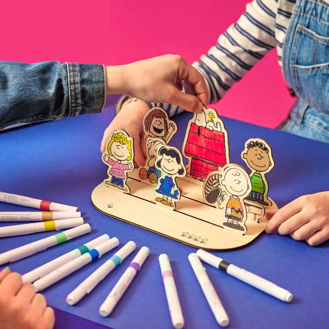 OOLYxPeanuts Color-In Wooden Scene Kit, Blue - Arts & Crafts - 6