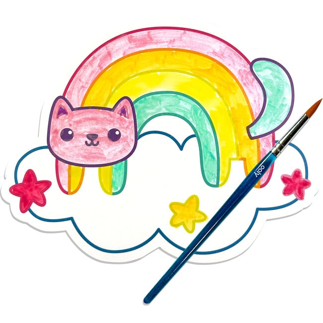 Playful Painters Easy Watercolor Painting Kit Rainbow Cuties - Arts & Crafts - 4